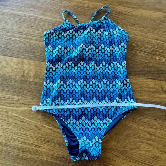 VILEBREQUIN Sea Turtles Swimsuit Girls 6 7 8 128cm NEW Blue Turtle Print NWT - Picture 10 of 11